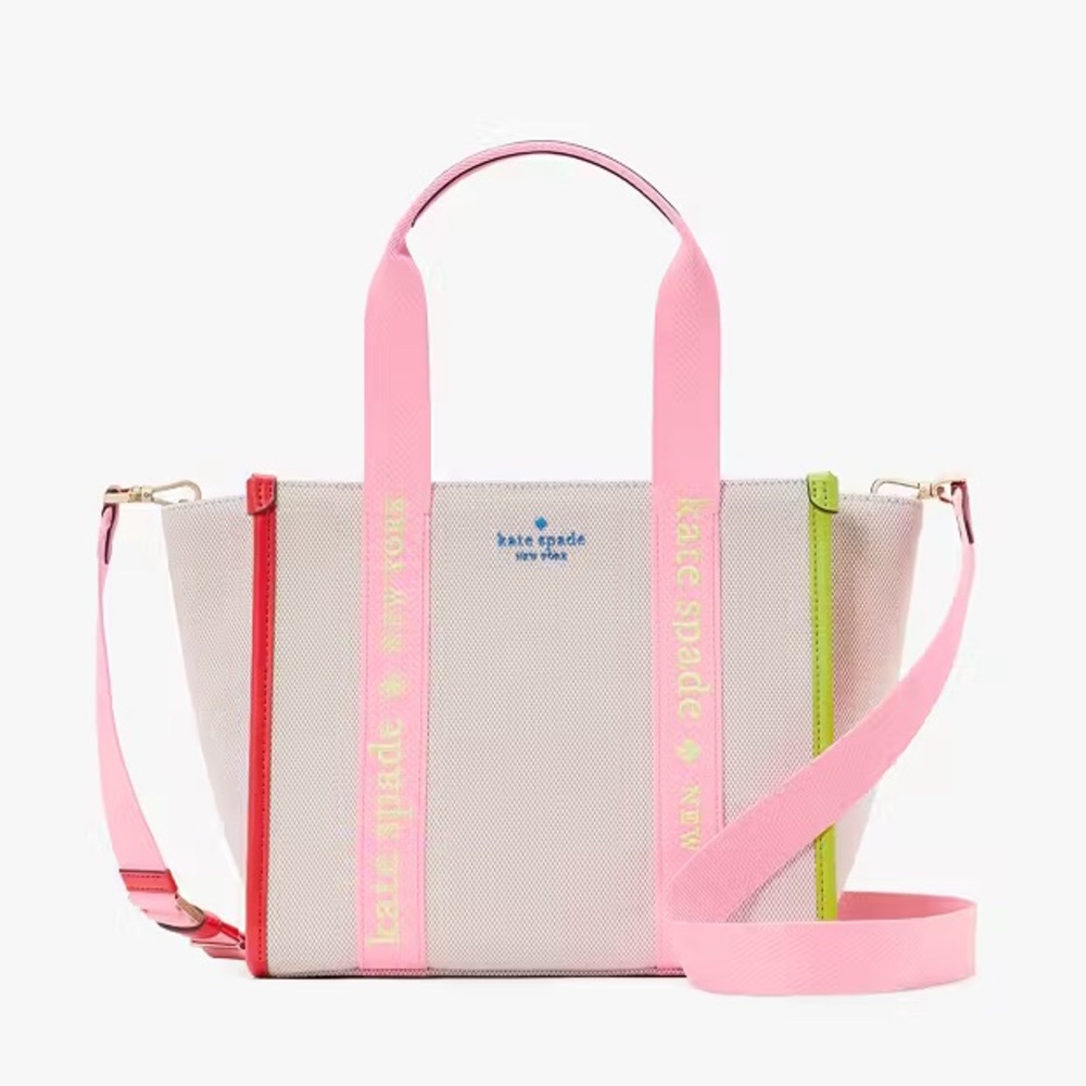 Kate Spade Kip Canvas Small Tote, Natural Multi